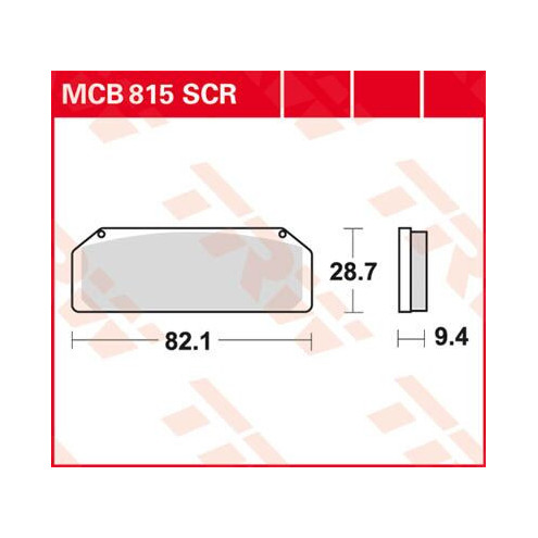 Plaquettes de frein métal fritté performance piste TRW serie SCR