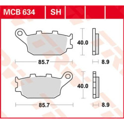 Plaquettes de frein métal fritté TRW série SH