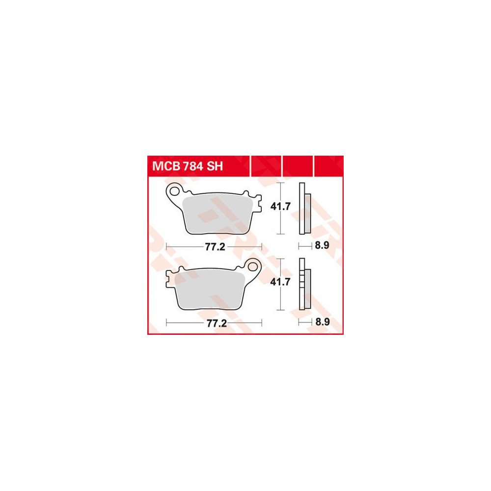 Plaquettes de frein métal fritté TRW série SH