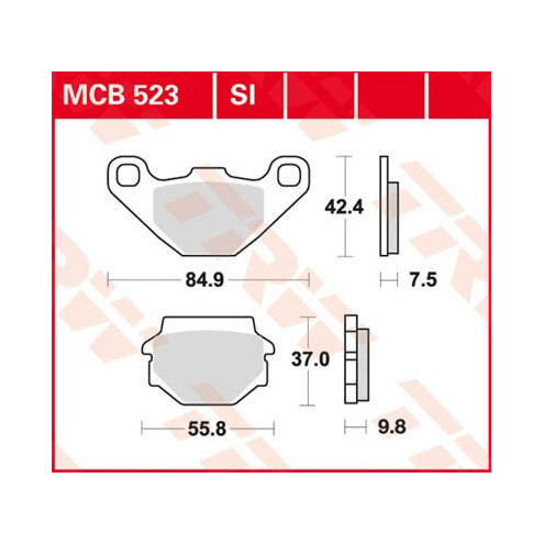 Plaquettes de frein métal fritté Offroad TRW série SI