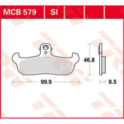 Plaquettes de frein métal fritté Offroad TRW série SI