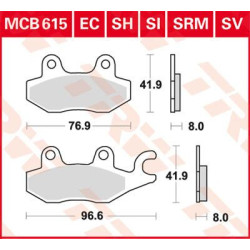 Plaquettes de frein métal fritté Offroad TRW série SI