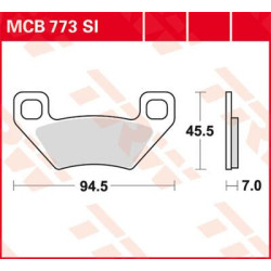 Plaquettes de frein métal fritté Offroad TRW série SI