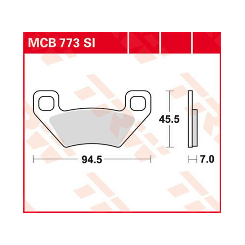 Plaquettes de frein métal fritté Offroad TRW série SI