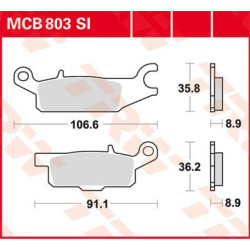 Plaquettes de frein métal fritté Offroad TRW série SI