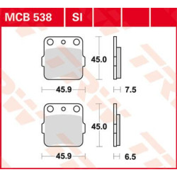 Plaquettes de frein métal fritté Offroad TRW série SI