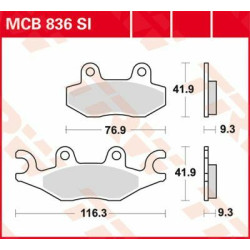 Plaquettes de frein métal fritté Offroad TRW série SI