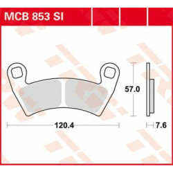 Plaquettes de frein métal fritté Offroad TRW série SI