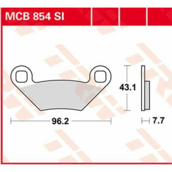 Plaquettes de frein métal fritté Offroad TRW série SI