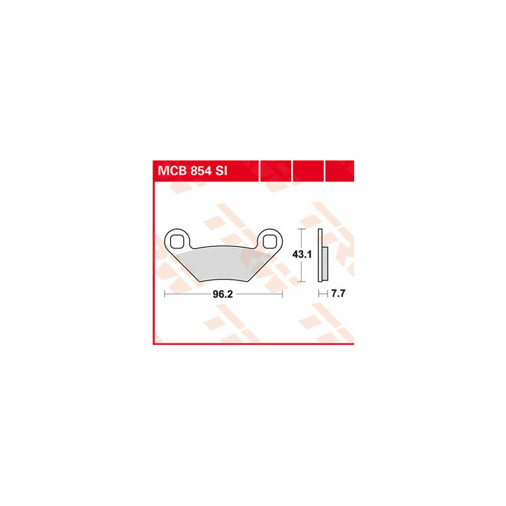 Plaquettes de frein métal fritté Offroad TRW série SI