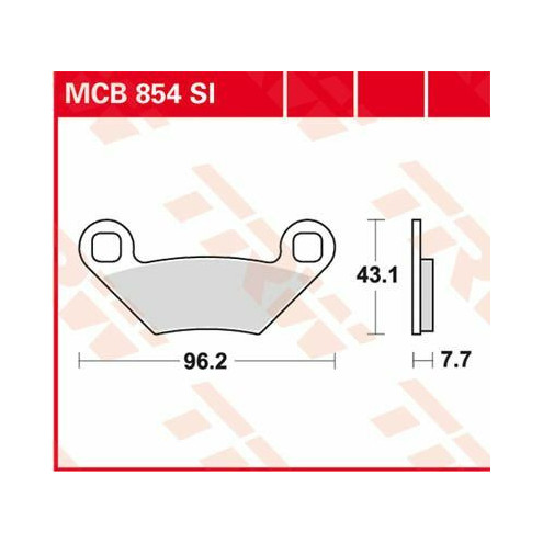 Plaquettes de frein métal fritté Offroad TRW série SI