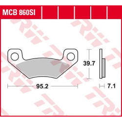 Plaquettes de frein métal fritté Offroad TRW série SI