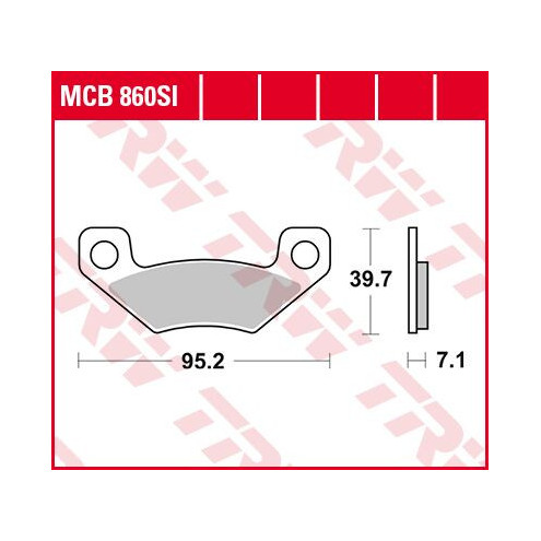 Plaquettes de frein métal fritté Offroad TRW série SI