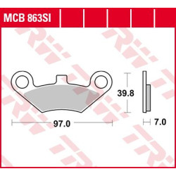 Plaquettes de frein métal fritté Offroad TRW série SI