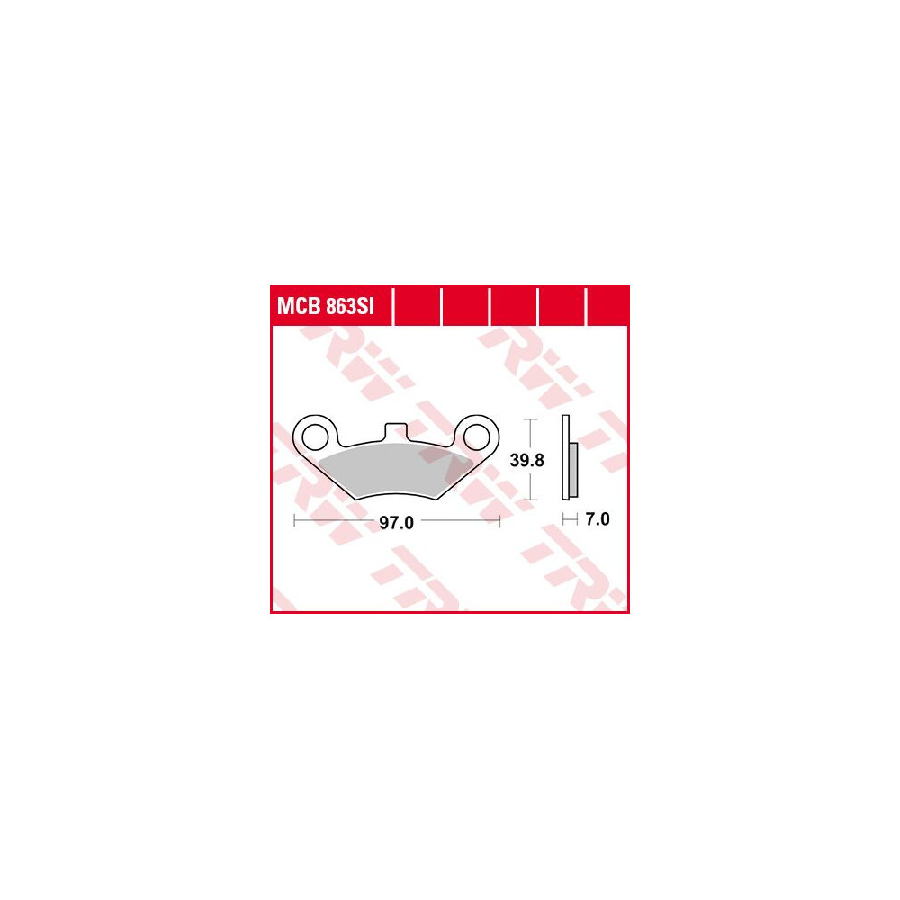 Plaquettes de frein métal fritté Offroad TRW série SI