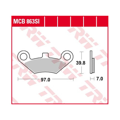 Plaquettes de frein métal fritté Offroad TRW série SI