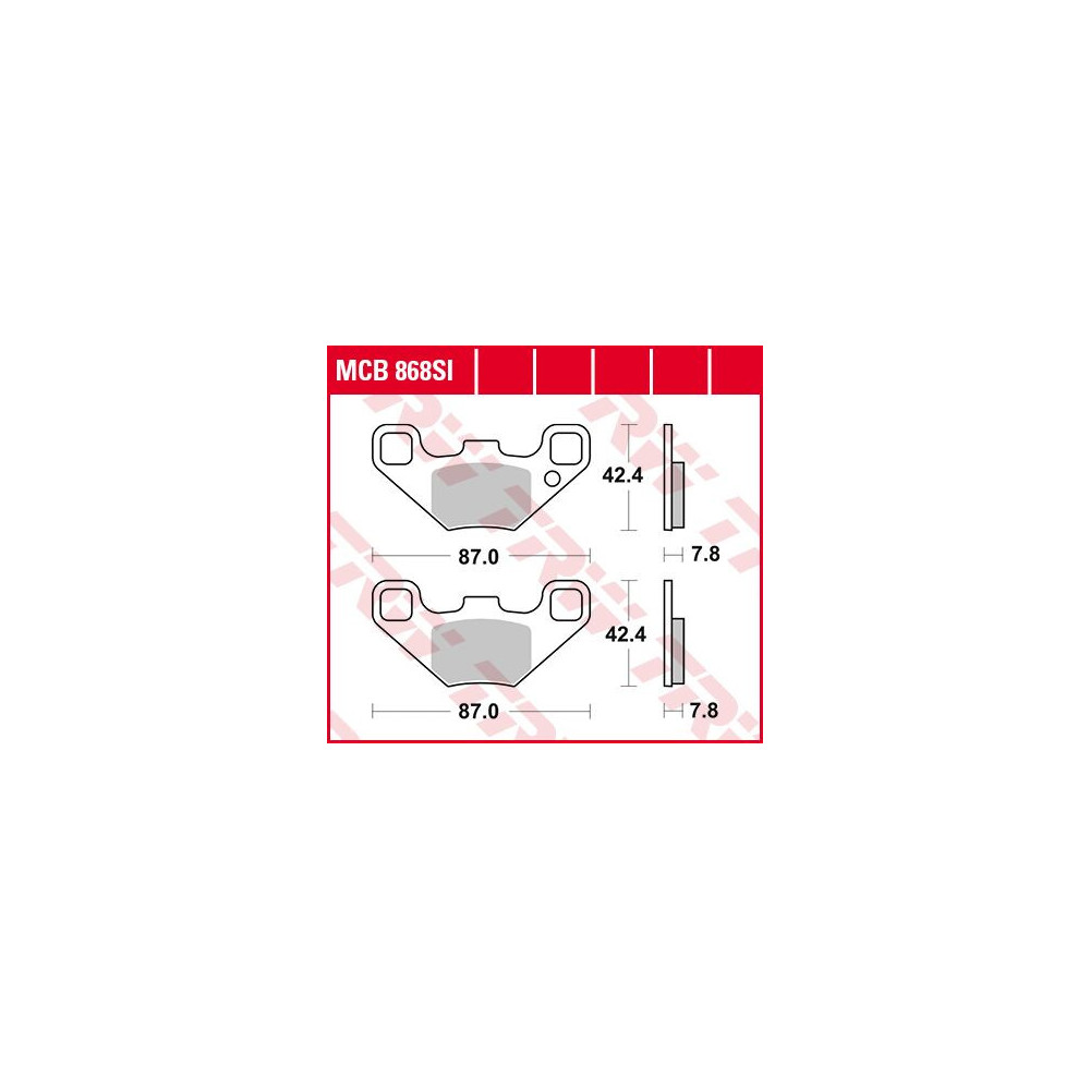 Plaquettes de frein métal fritté Offroad TRW série SI