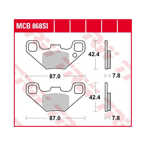 Plaquettes de frein métal fritté Offroad TRW série SI