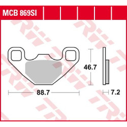 Plaquettes de frein métal fritté Offroad TRW série SI