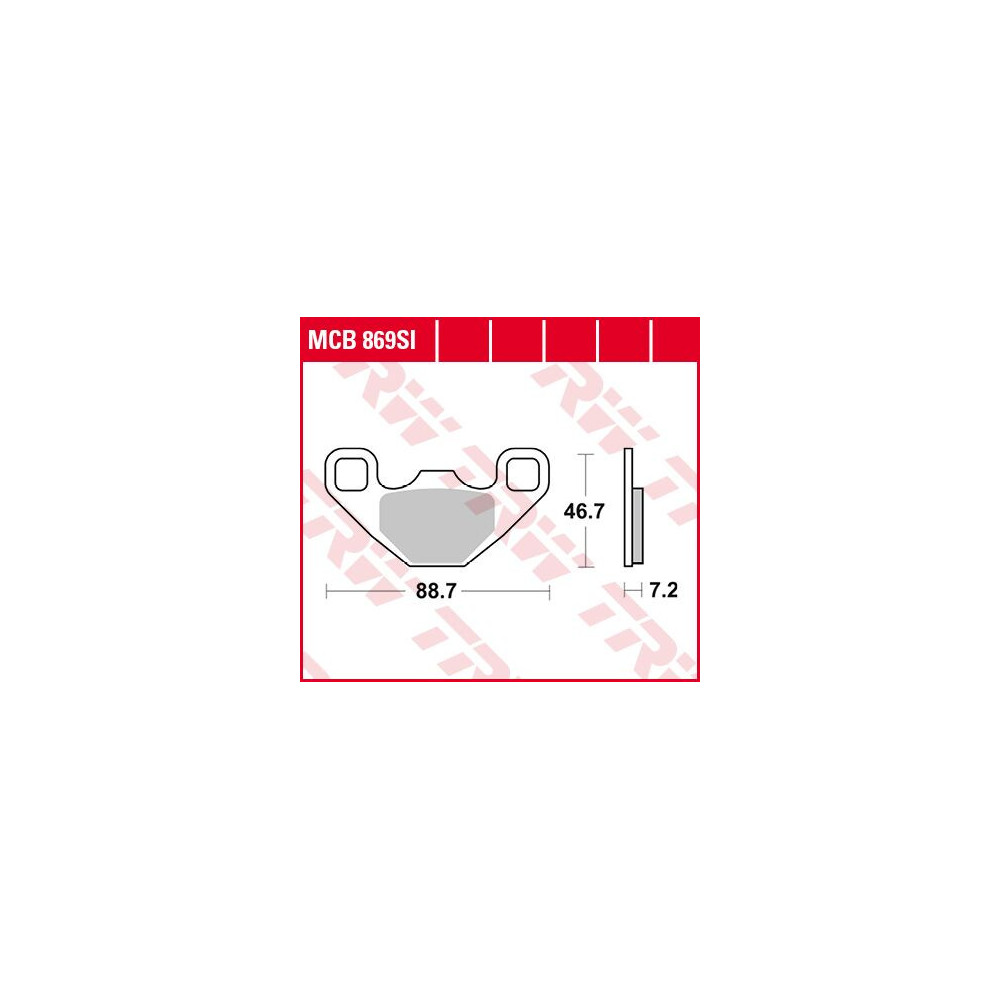 Plaquettes de frein métal fritté Offroad TRW série SI