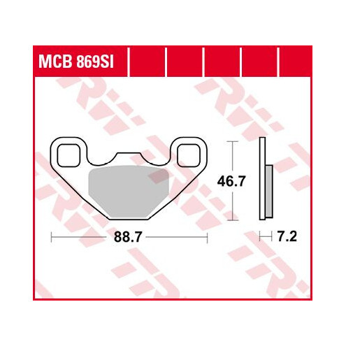 Plaquettes de frein métal fritté Offroad TRW série SI