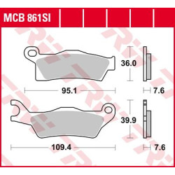 Plaquettes de frein métal fritté Offroad TRW série SI