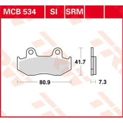 Plaquettes de frein métal fritté Scooter TRW série SR