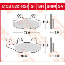 Plaquettes de frein métal fritté Scooter TRW série SR