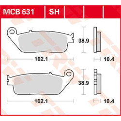 Plaquettes de frein métal fritté Scooter TRW série SR