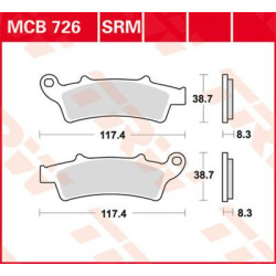 Plaquettes de frein métal fritté Scooter TRW série SR