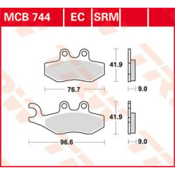 Plaquettes de frein métal fritté Scooter TRW série SR