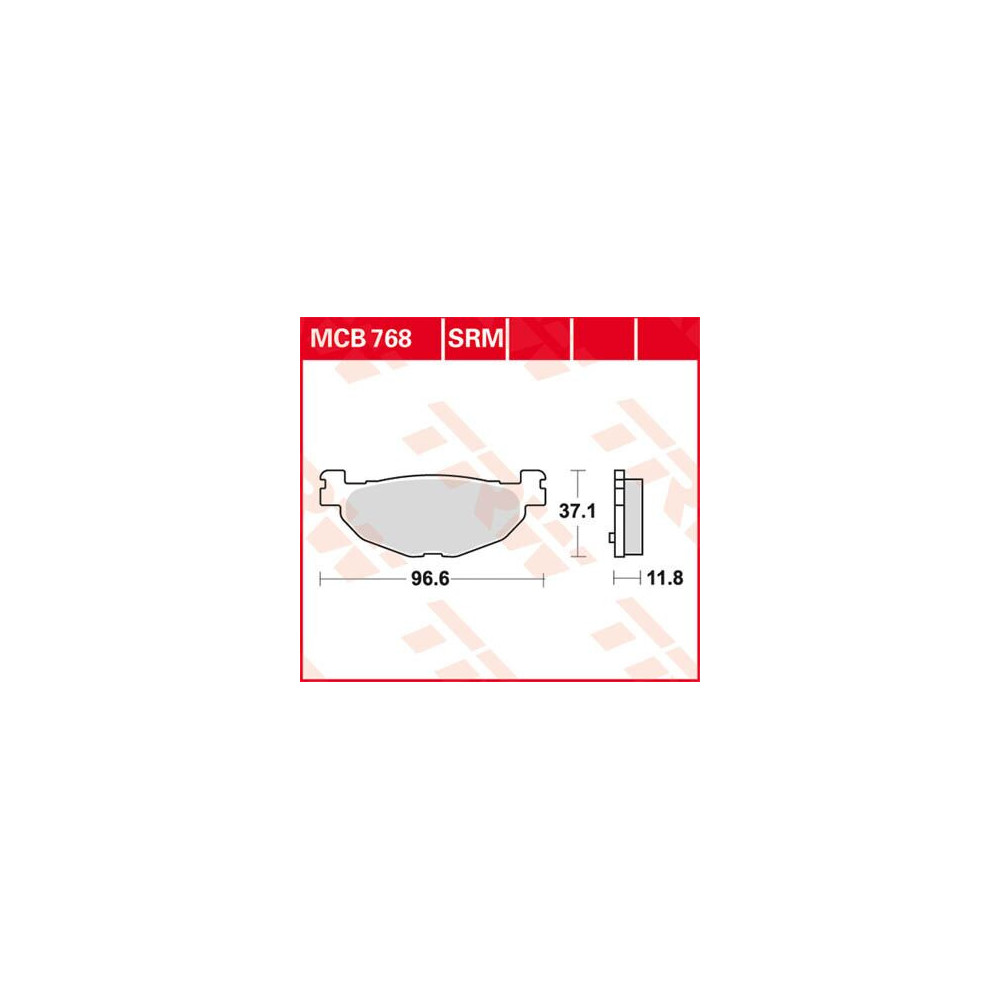 Plaquettes de frein métal fritté Scooter TRW série SR