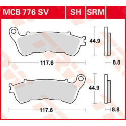 Plaquettes de frein métal fritté Scooter TRW série SR