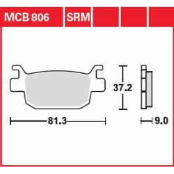 Plaquettes de frein métal fritté Scooter TRW série SR