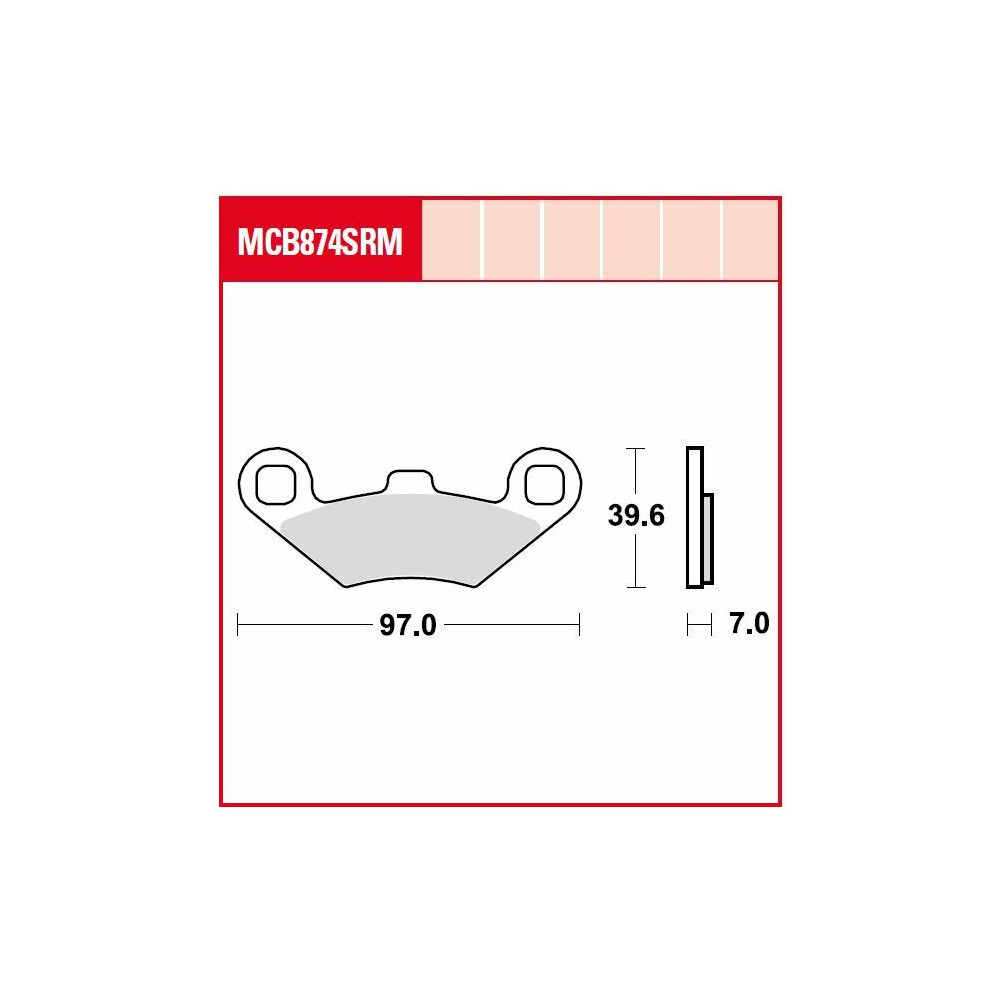 Plaquettes de frein métal fritté Scooter TRW série SR