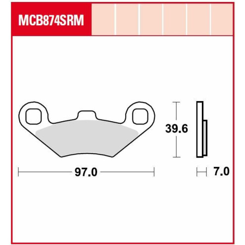 Plaquettes de frein métal fritté Scooter TRW série SR