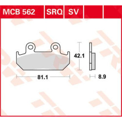 Plaquettes de frein métal fritté Sinter Performance TRW série SV