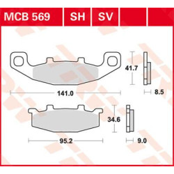 Plaquettes de frein métal fritté Sinter Performance TRW série SV