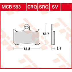 Plaquettes de frein métal fritté Sinter Performance TRW série SV