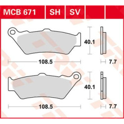 Plaquettes de frein métal fritté Sinter Performance TRW série SV