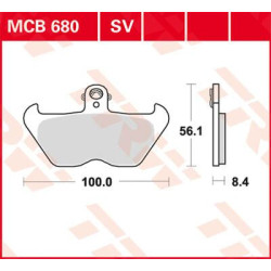 Plaquettes de frein métal fritté Sinter Performance TRW série SV