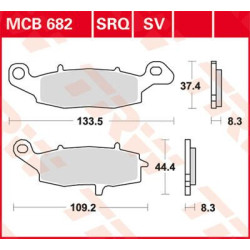 Plaquettes de frein métal fritté Sinter Performance TRW série SV