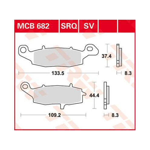 Plaquettes de frein métal fritté Sinter Performance TRW série SV