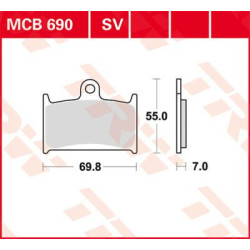 Plaquettes de frein métal fritté Sinter Performance TRW série SV