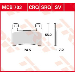 Plaquettes de frein métal fritté Sinter Performance TRW série SV