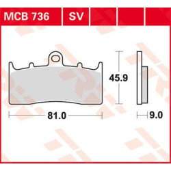 Plaquettes de frein métal fritté Sinter Performance TRW série SV