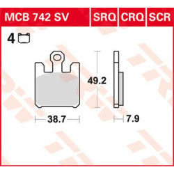 Plaquettes de frein métal fritté Sinter Performance TRW série SV