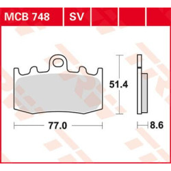 Plaquettes de frein métal fritté Sinter Performance TRW série SV