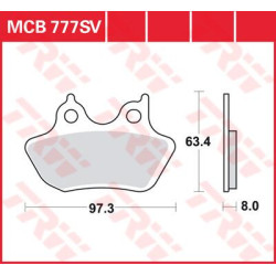 Plaquettes de frein métal fritté Sinter Performance TRW série SV