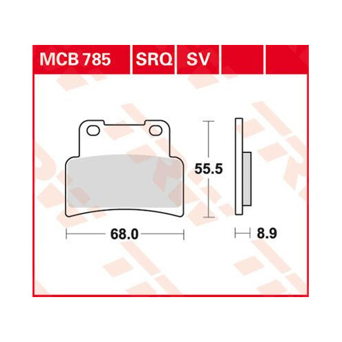 Plaquettes de frein métal fritté Sinter Performance TRW série SV